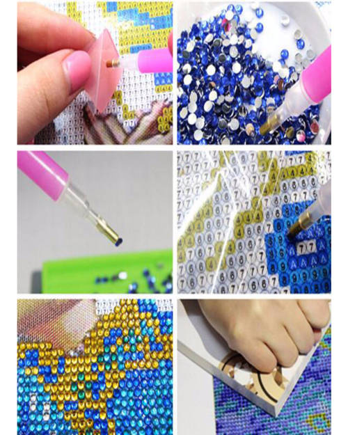 Other Crafts Assorted Diamond Dot Painting Kits (40x50cm) Set of 2